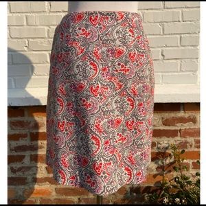 Boden textured patterned pencil skirt